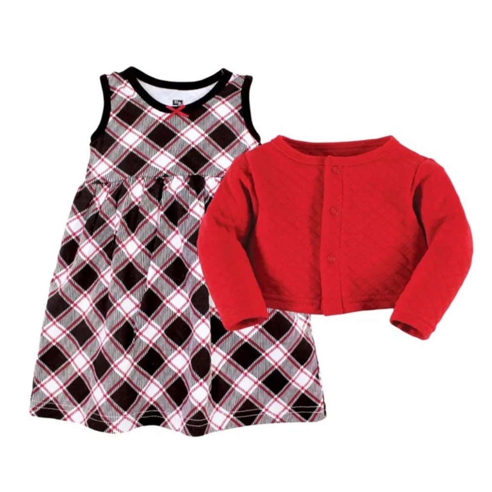 2 piece Baby /Toddler cotton dress and cardigan sets